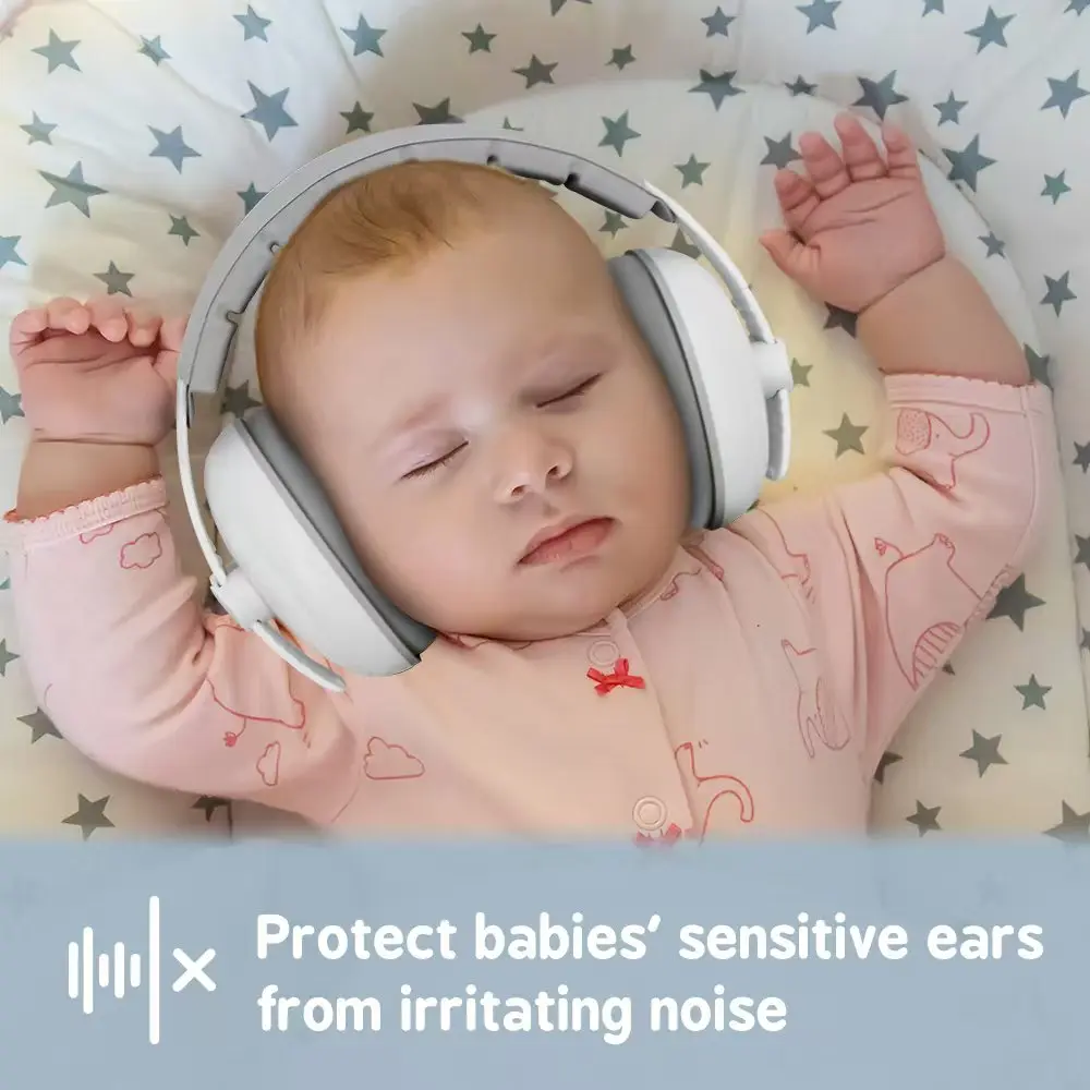 1pc proteção de ouvido do bebê anti-ruído earmuffs fones de ouvido para sono & viagem proteção de ouvido com design extensível