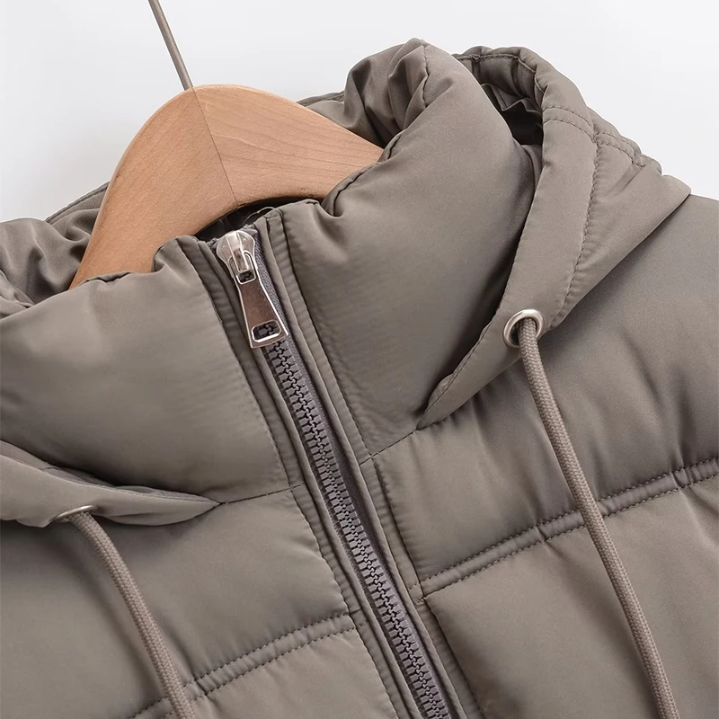 Mulheres casaco de inverno vintage solto com capuz algodão acolchoado jaquetas moda quente grosso parkas feminino outerwear casual roupas femininas