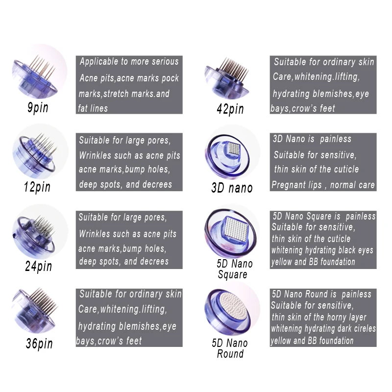 10/50/100pcs Dr.pen A1 A6 M5 M7 N2 E30 A10 MYM เข็มตลับหมึก Bayonet สำหรับ Dermapen 9/ 12/ 24/ 36/ 42/ NANO PIN drpen เข็ม
