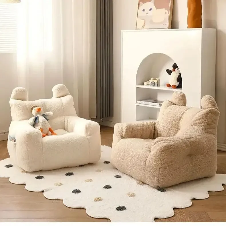 3-8 Age Children's Sofa Boy Girl Chair Soft Fleece Armchair Couch Pet Kids Furniture Frameless