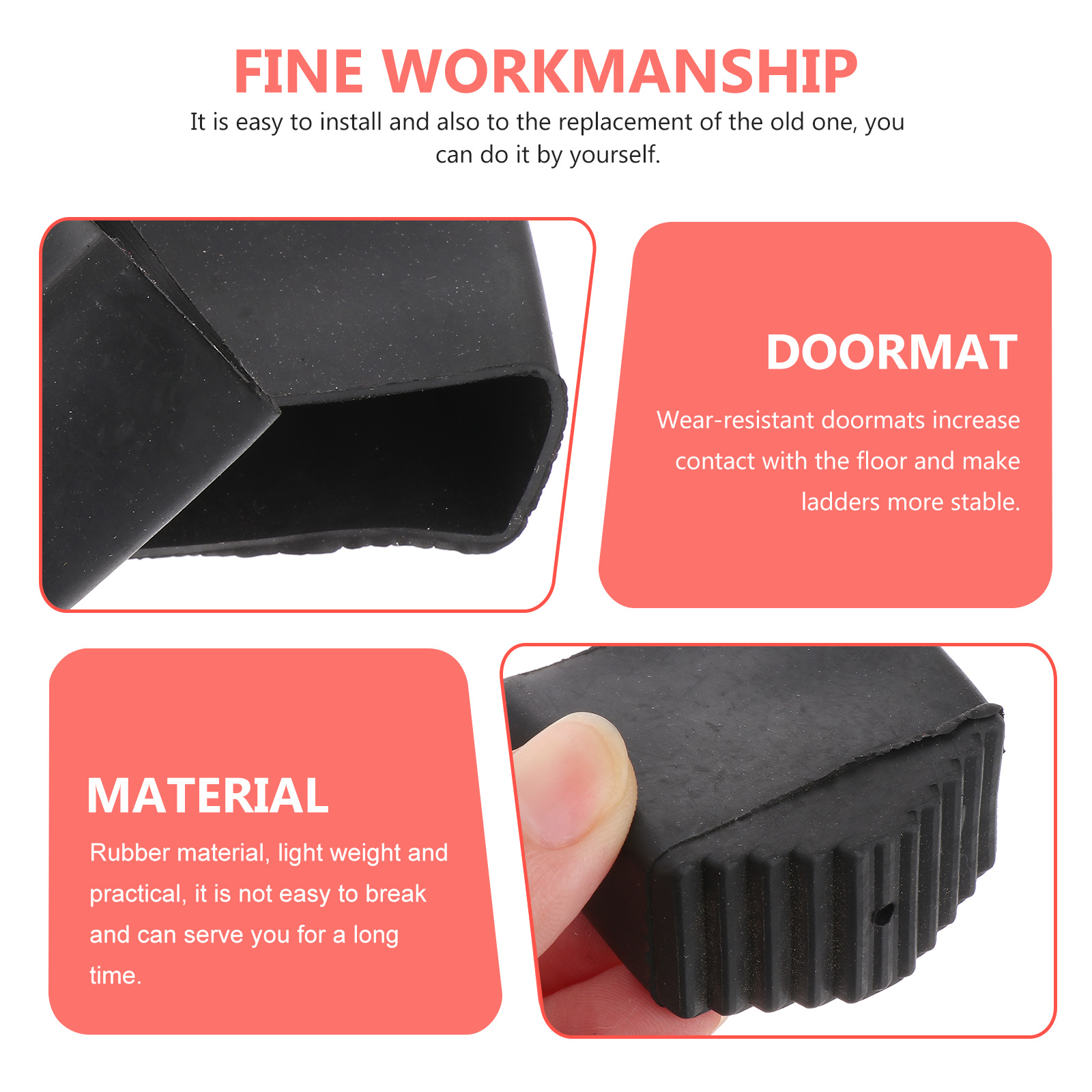 折りたたみ式はしご用ゴム足カバー,滑り止め脚,保護パッド,フットレスト,チェア脚,2個