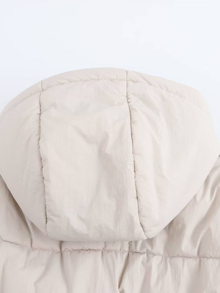 2025 roupas femininas estilo europeu e americano design francês engrossado algodão quente com capuz jaqueta grossa