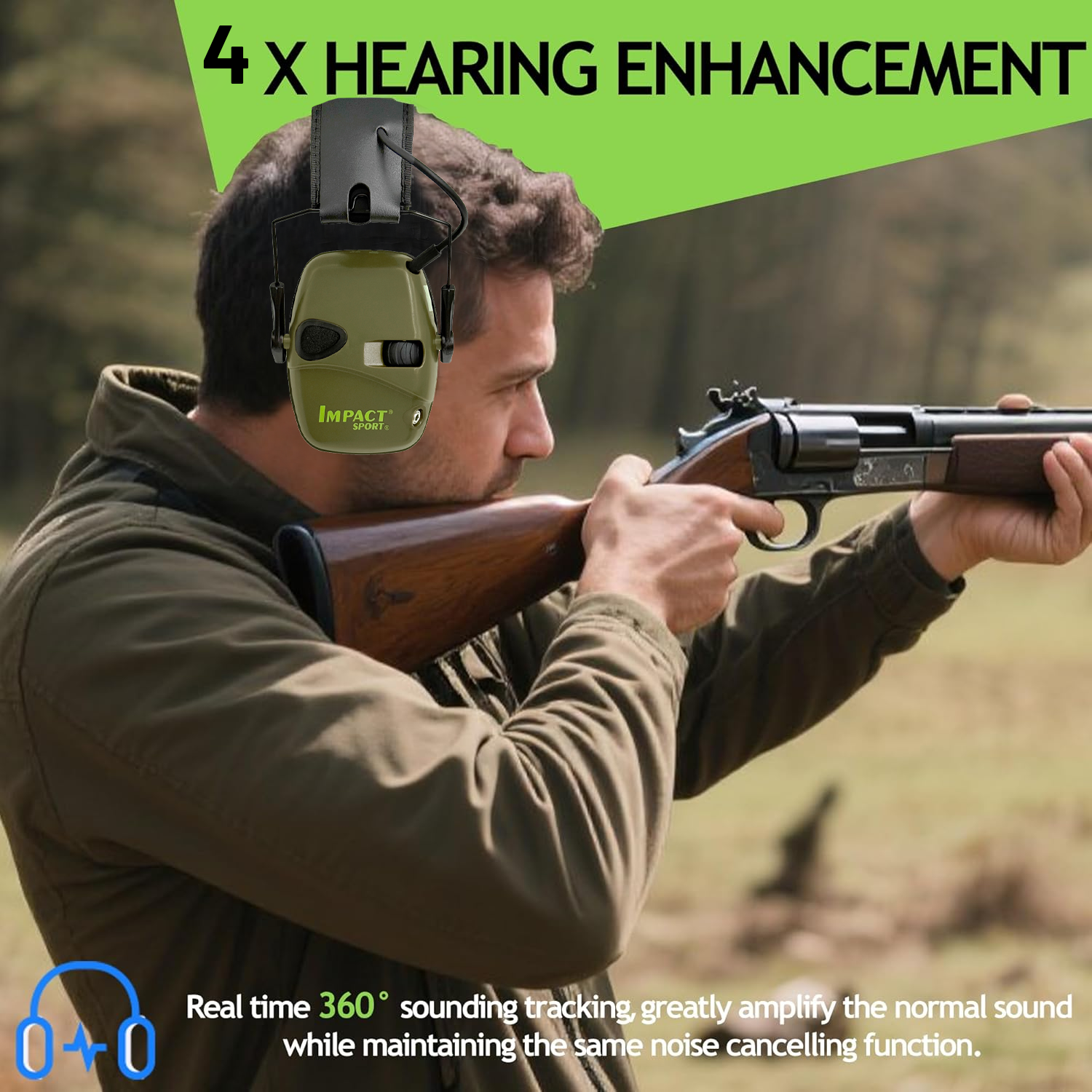 Taktische Schießen Ohrenschützer Elektronische Schallverstärkung Anti-Lärm Gehörschutz Headset für Outdoor-Sportarten