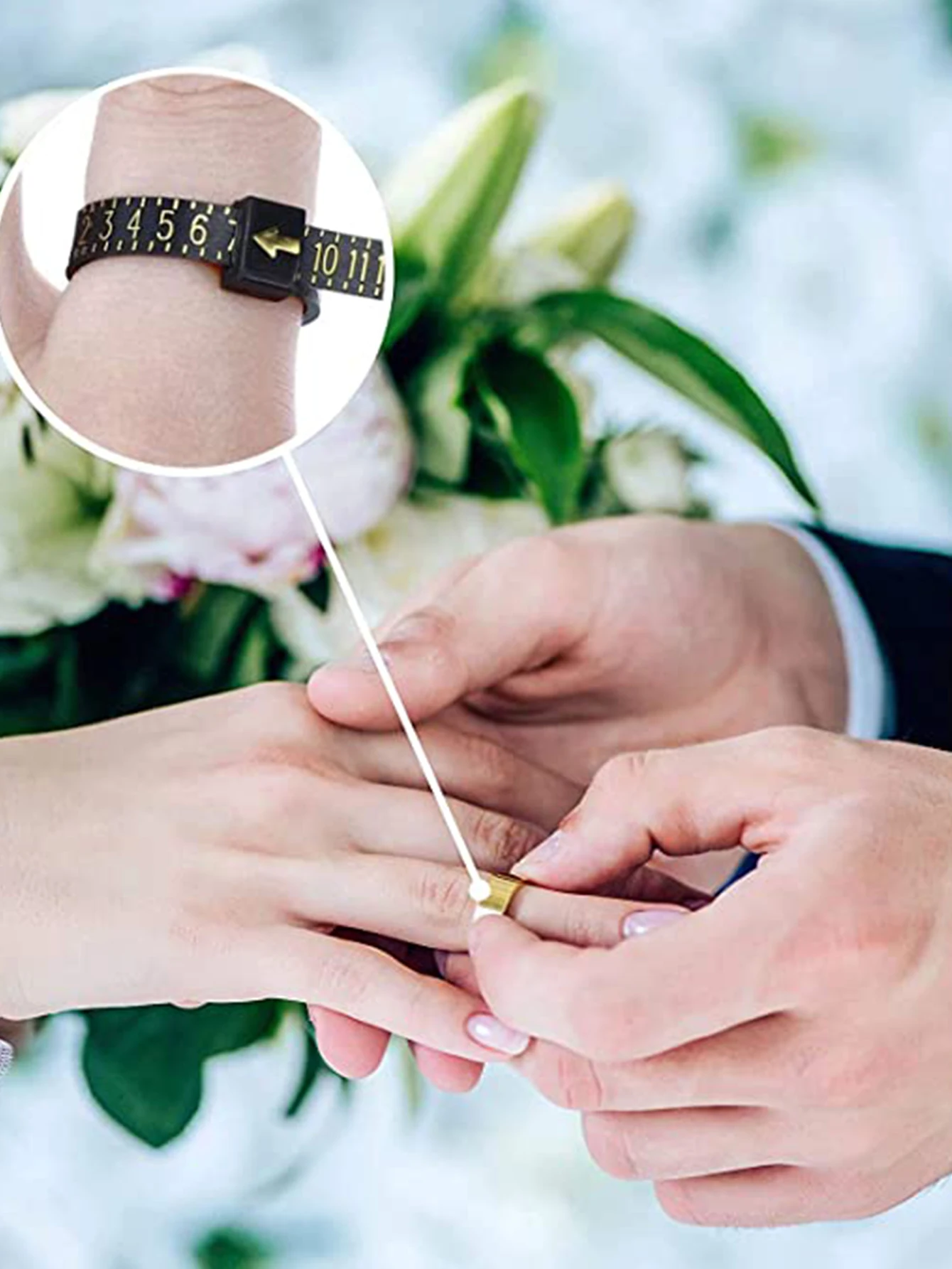 黒プラスチックリングサイザー測定サイズ 1-17 指ゲージ本物のテスター結婚指輪バンド拡大鏡ジュエリー測定ツール