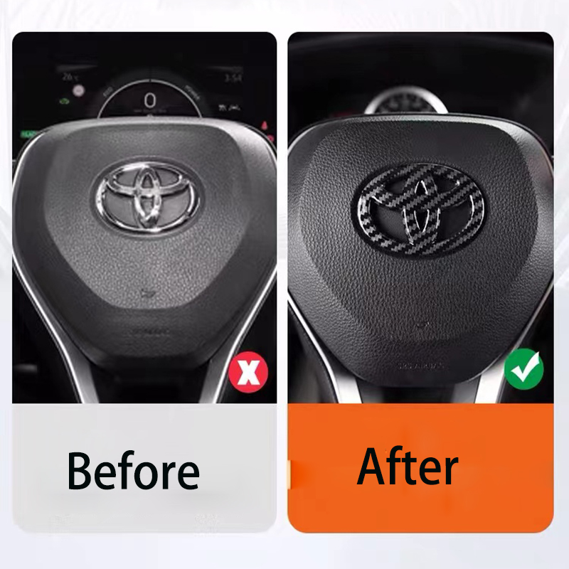 Pegatinas decorativas para volante de coche, accesorios para Toyota Corolla Rav4 Auris Camry Yaris CHR avensis