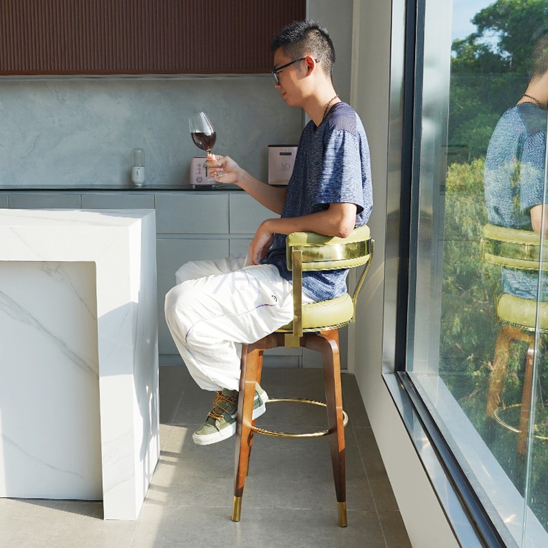 Retro-Drehbarstühle, ergonomisch, bequem, Midcentury, minimalistische Barhocker, Erwachsene, Warten, Sillas, Altas Para Barra, Möbel