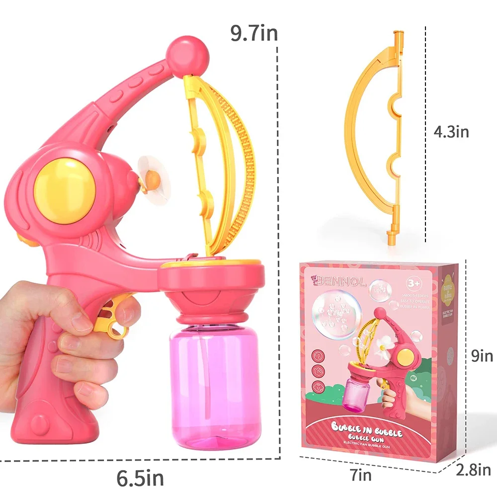 Bubbles Machine ไฟฟ้า Bubble Gun ขนาดใหญ่ฟองขนาดเล็กของเล่นเด็กเครื่องเป่าสบู่อัตโนมัติปาร์ตี้กลางแจ้งเกมเด็กของขวัญ