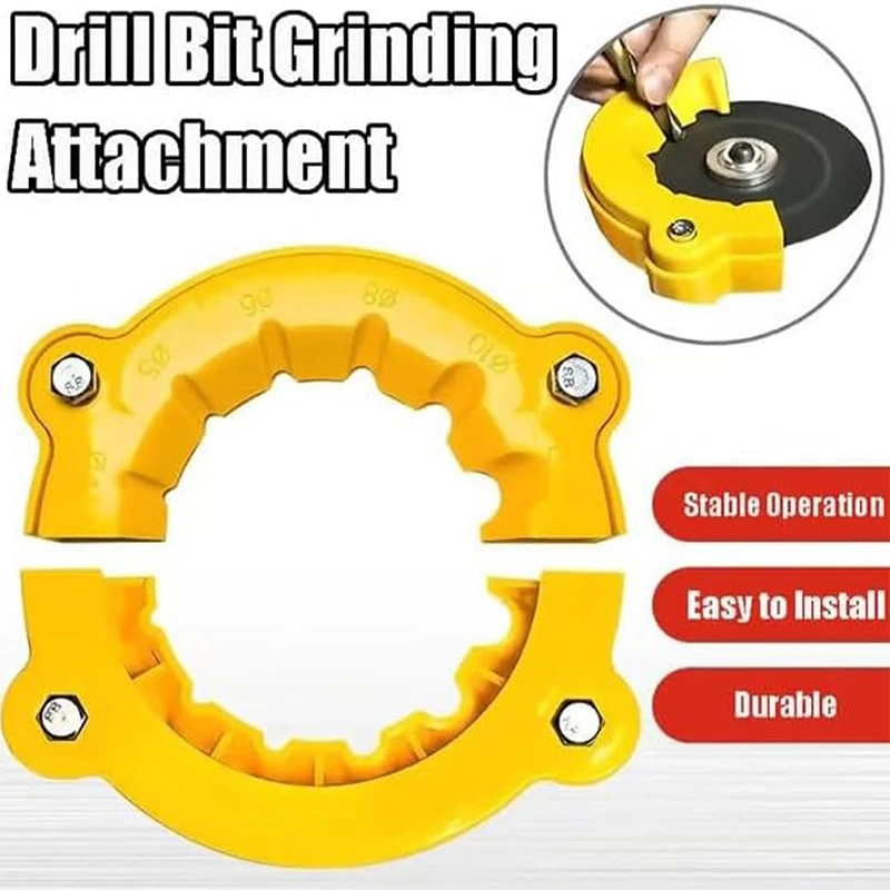 Multipurpose Drill Bit Sharpener Polishing Grinding Tool Multi-specification Angle Grinder 4-12mm Bit Support Double-sided