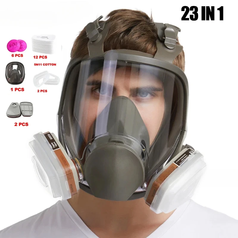 6800 Full Face Gas Mask Industrial Respirator Spray Protective New Type Formaldehyde Protection Chemical Safety Gear