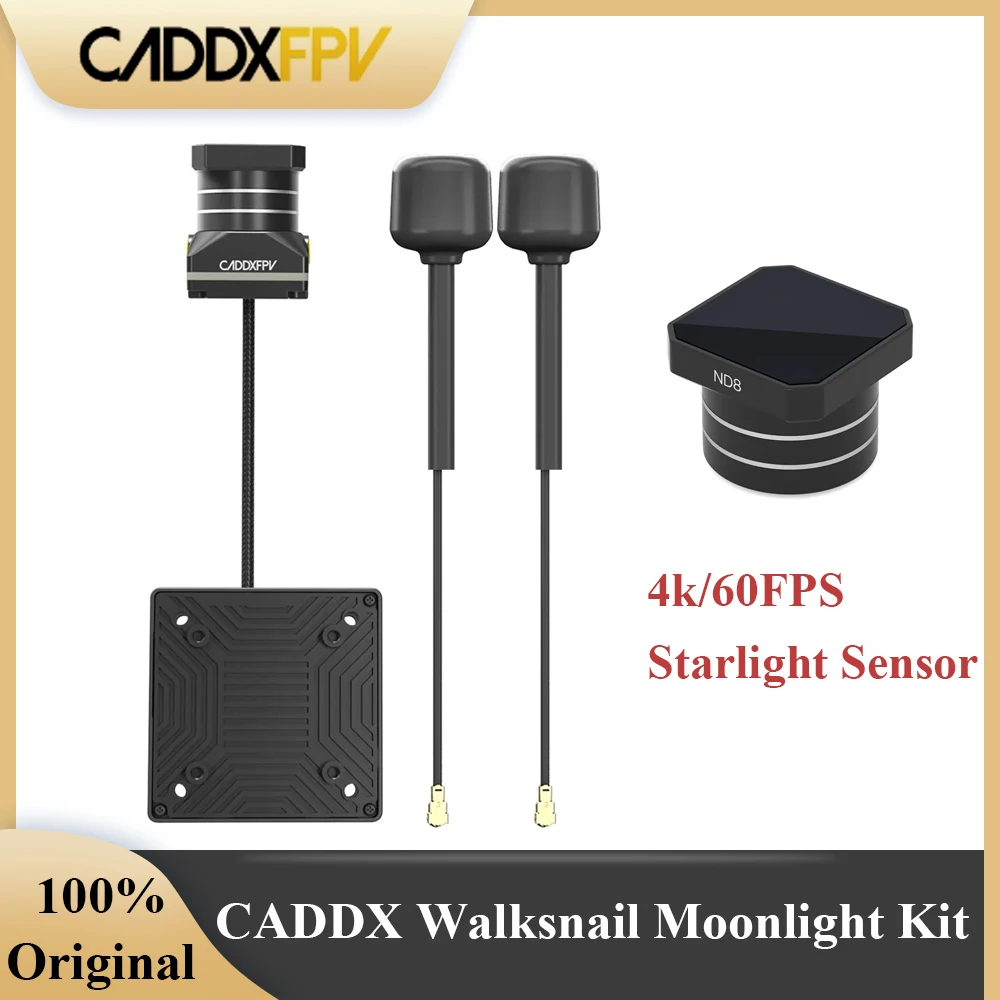 Walksnail Moonlight Kit 4k/60FPS FOV 160° Startlight Camera Support Gyroflow Built-in EIS Dual Antennas 2-6S for RC FPV Drone
