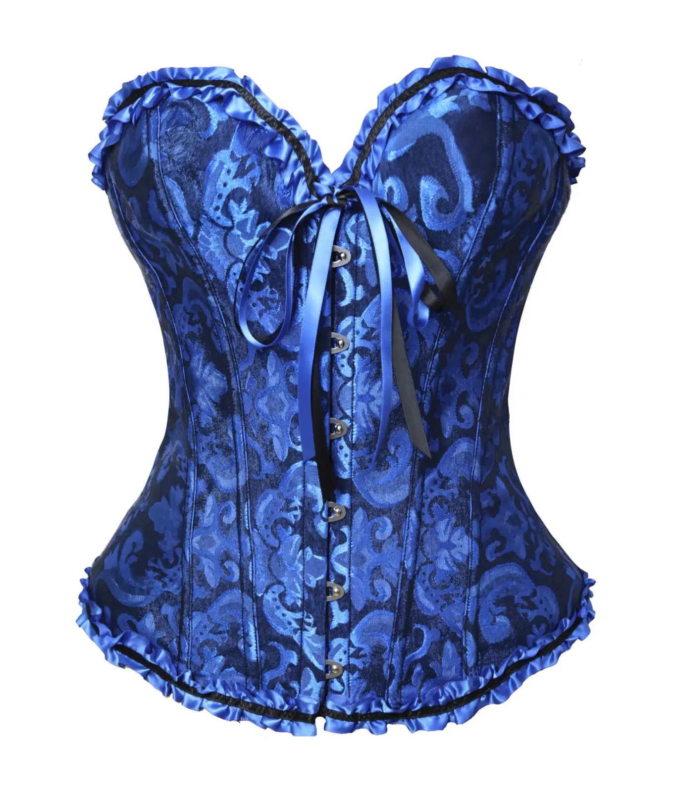 레이스 보우 6 버클 조절 가능한 레이스 업 뷔스티에 신부 드레스 Bottoming Shapewear 빈티지 궁전 코르셋 11 사용 가능한 색상