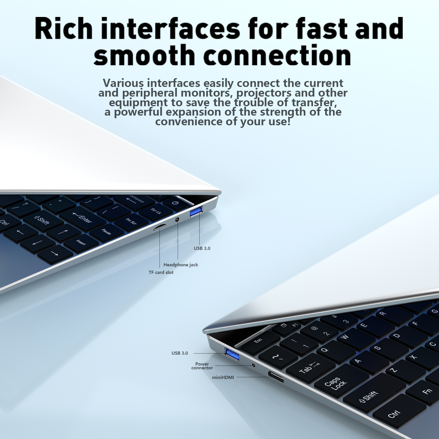 New Ultra Slim Laptop 14.1" 16GB RAM 2TB SSD Intel N3700 Gaming PC 1920*1080 Display Office Study Computer PC Windows 11 Pro