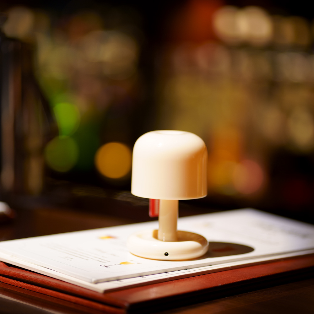Mini mesa pôr do sol noite lâmpada criativa usb recarregável estilo cogumelo led night light para café bar decoração de casa quarto