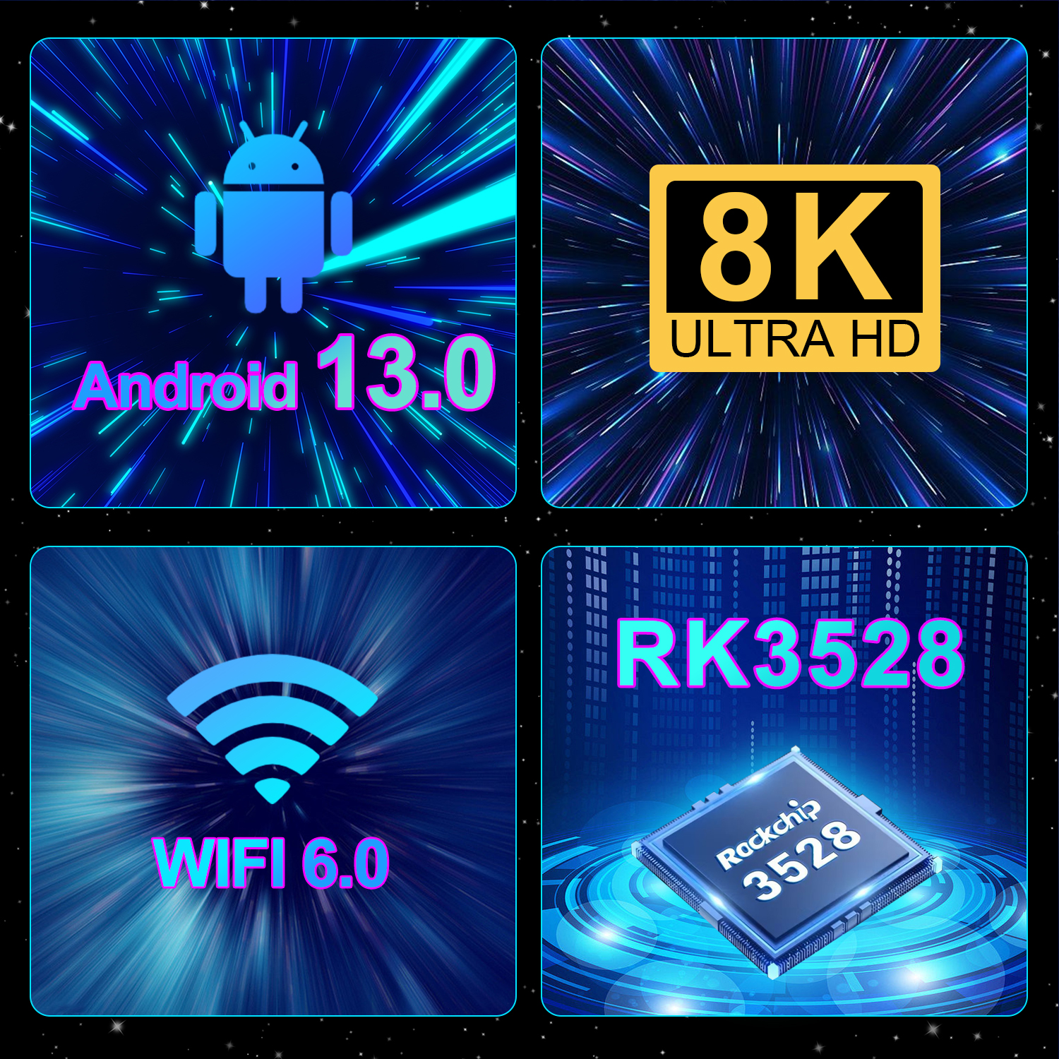 G96max RK3528 Smart TV Box Android 13 Quad Core Cortex A53 Support 8K Video HDR10+ Dual Wifi BT 2G16G 4G 32G 64G tv box android
