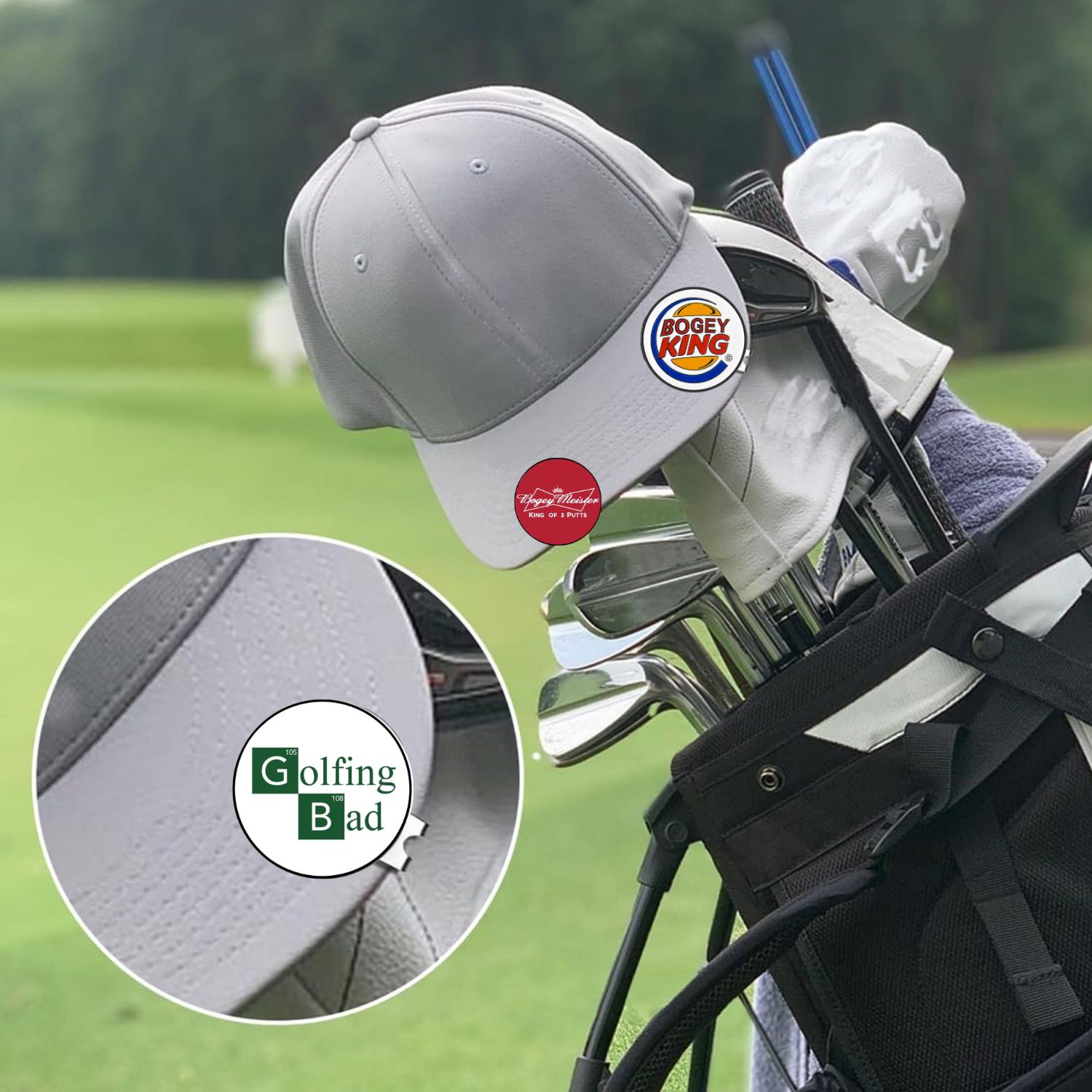 3 นับ Premium Golf Ball Marker พร้อมคลิปหมวกแม่เหล็กมาตรฐาน, ตลก Golf Ball Marker คลิปหมวกสําหรับผู้ชายผู้หญิง, Great Golf AC