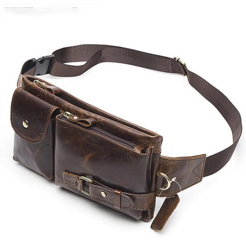 Echt leder Taillen packungen Männer Hüft taschen Gürtel tasche Gürtel tasche Handy taschen Reise Hüft tasche männlich kleine Hüft tasche Leder im Freien