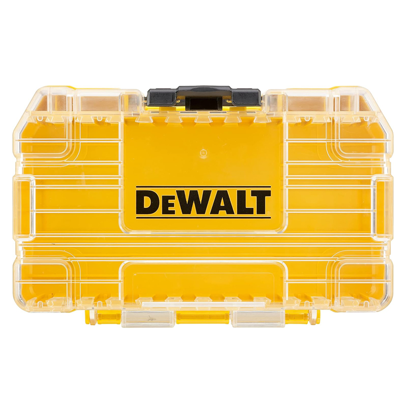 DEWALT caja mediana Original, estuche resistente, piezas, accesorios, caja de herramientas de almacenamiento, broca apilable, caja de almacenamiento de herramientas