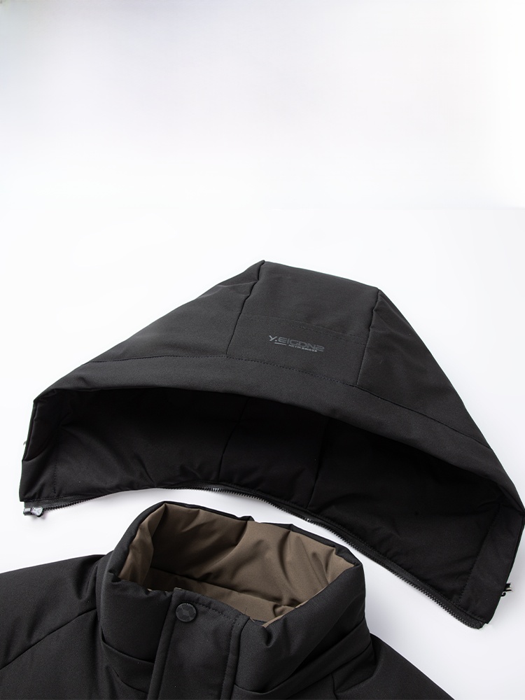 Thickened Winter Jacket Men's down Coat Warm Cotton Padded Coat Business Casual Sle Waterproof Fabric Bread Shape Design