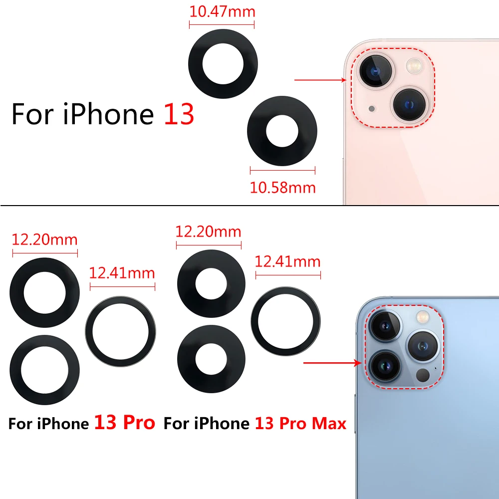 IPhone用リアカメラガラス,スペアパーツ,ツール,iPhone 11,12,13,14 pro max用