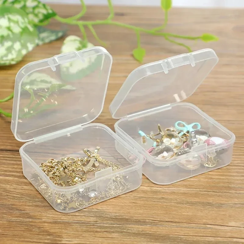 PP Storage Box Mini Transparent Plastic Case Container Square Rectangle Packaging Box for Jewellry Beads Small Items