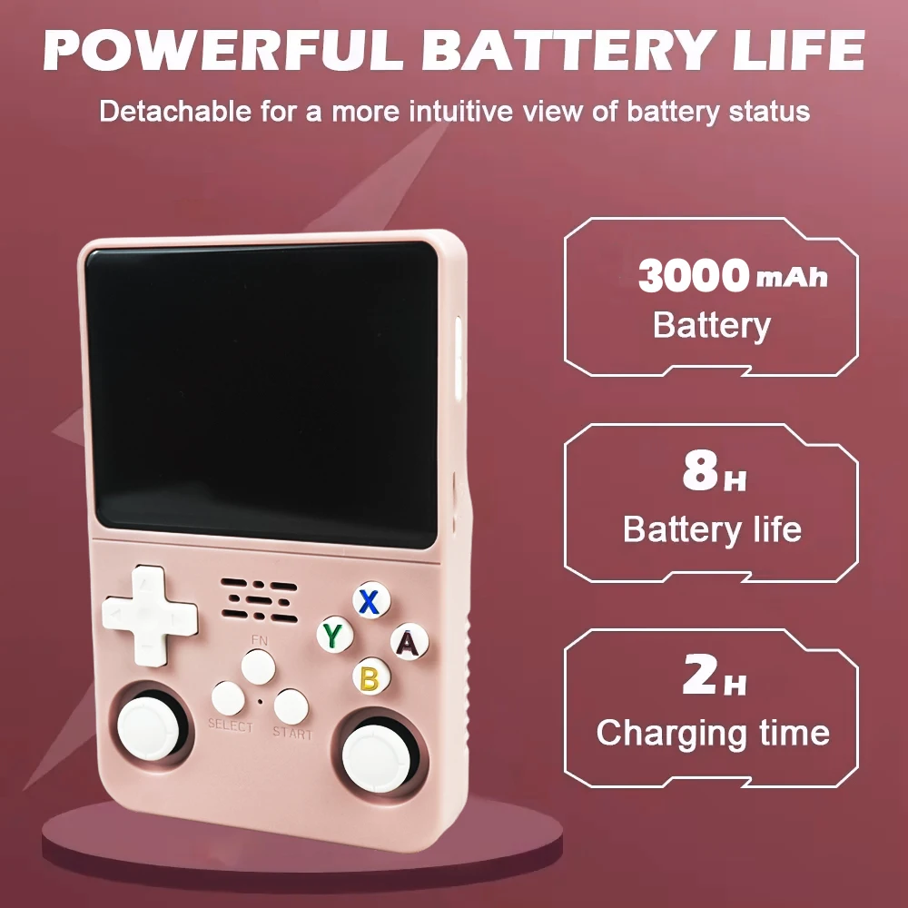 Consola de juegos portátil R36S, pantalla IPS de 3,5 pulgadas, 128G, consolas de juegos Retro clásicas, sistema Arkos, reproductor de videojuegos de bolsillo portátil