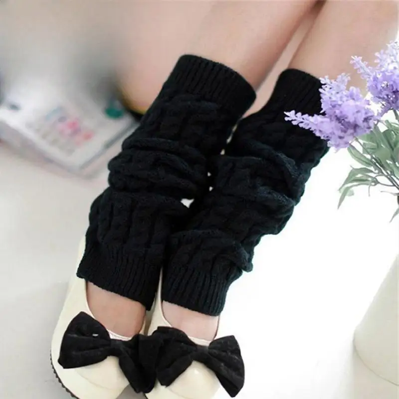 ใหม่ญี่ปุ่น Lolita สาวหวานขาอุ่นถักถุงเท้าขนสัตว์ถักเท้าคอสเพลย์ผู้หญิงฤดูใบไม้ร่วงฤดูหนาว Heap Heap ถุงเท้า