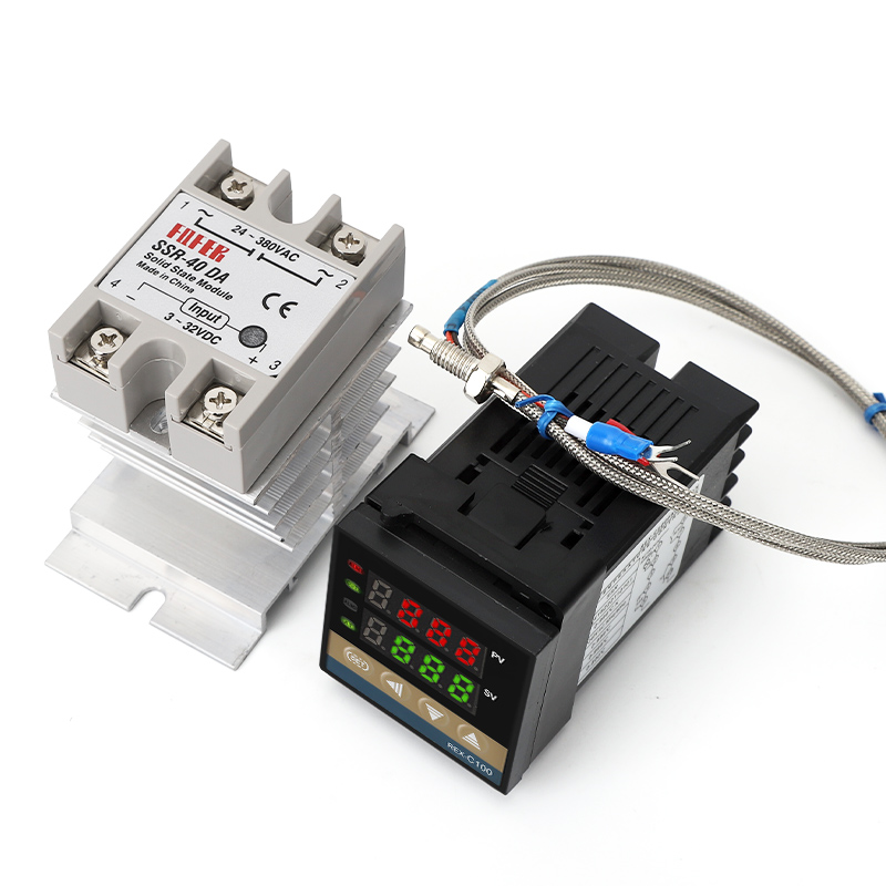 REX-C100 PID Temperature Controller 220v 400 องศาเทอร์โมดิจิตอลเอาต์พุต 40A SSR K ประเภท Thermocouple