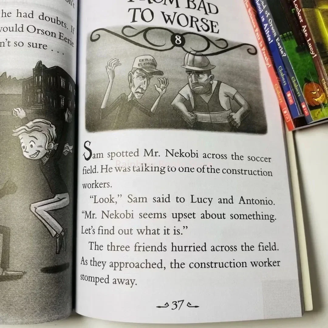 10 冊/セット 不気味な小学校 The School Is Alive 子供英語絵面白いコミックストーリーブック Libros
