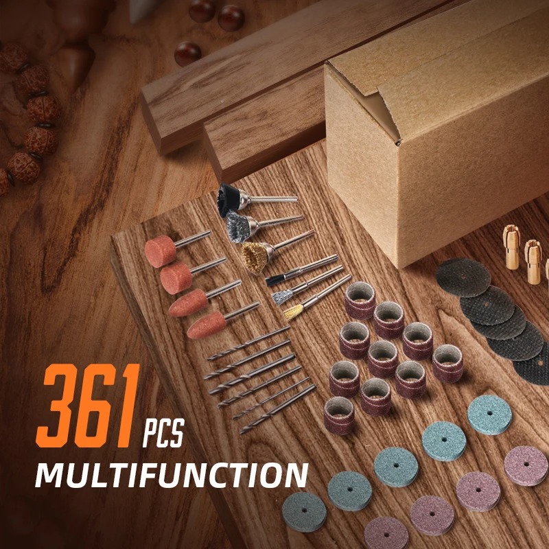 361 sztuk/zestaw Akcesoria do narzędzi obrotowych Dremel Pasują do wiertarek Dremel do szlifowania i polerowania Akcesoria Dremel