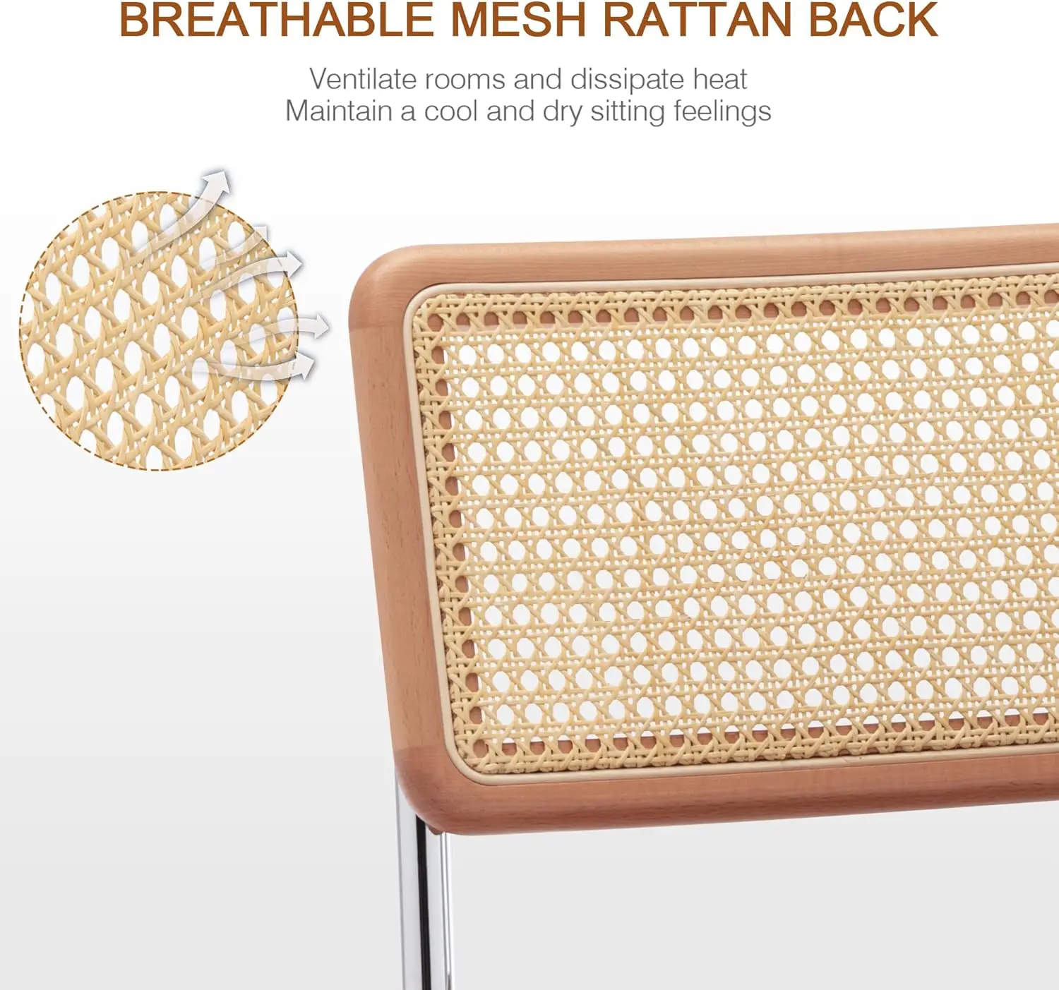 Cadeira moderna de escritório para casa, cadeira de mesa de couro com encosto de vime natural, ventilador para meninas e mulheres. Cadeira de trabalho para computador com altura ajustável