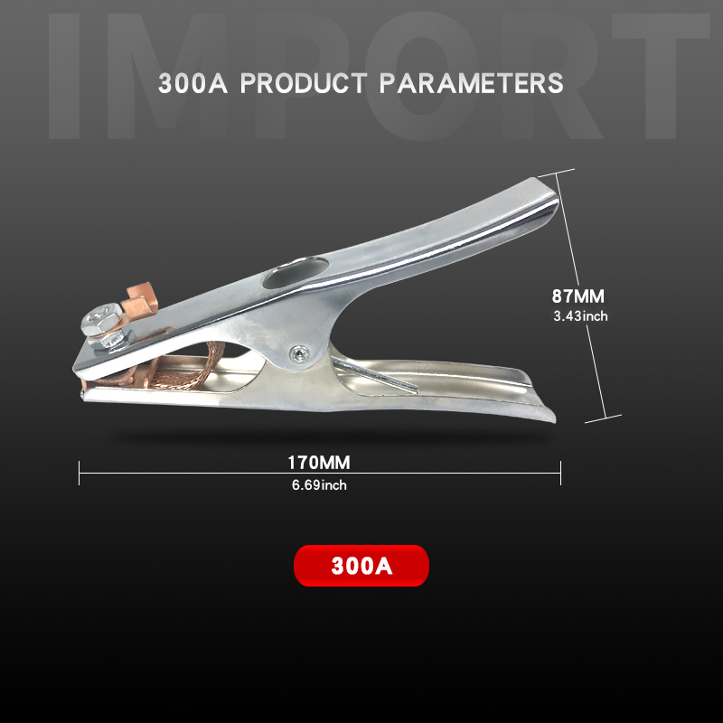 1Pc 300Amp Morsetto per cavo Morsetto di terra Elettrodo di saldatura Morsetto di terra Morsetto per elettrodo Saldatore Macchine utensili Strumenti per clip per cavi