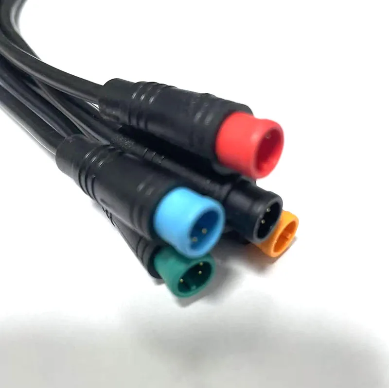 Cable de extensión M8 de 2/3/4/5/6 pines macho a hembra, enchufe para bicicleta eléctrica Julet, conector impermeable, Sensor de señal de freno, Cable eléctrico