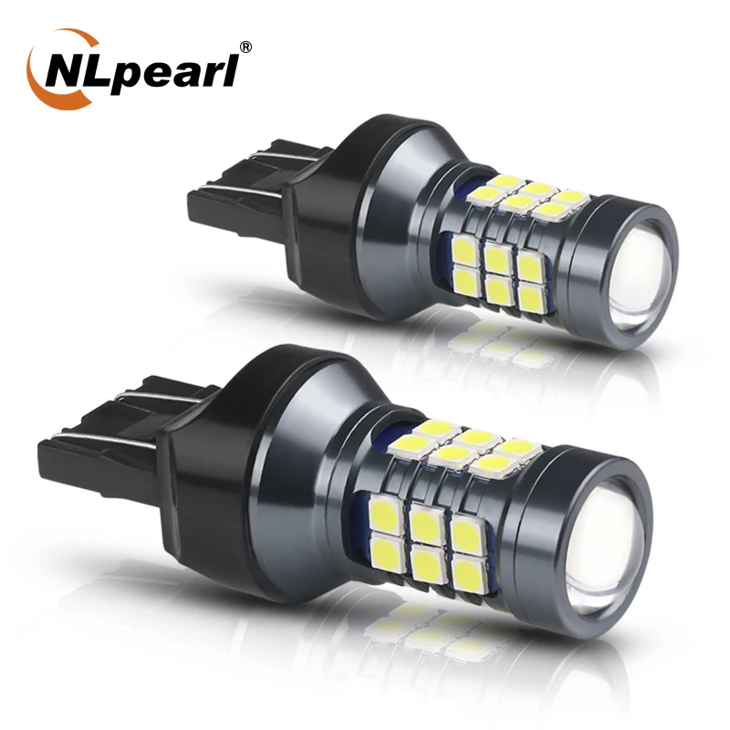 Nlpearl 2x t20 led 7440 wy21w w21w lâmpadas led 7443 w21/5w led t20 super brilhante 3030smd backup invertendo luz para lâmpada de sinal do carro