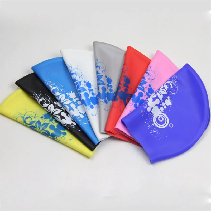 Gorro de natación de silicona para pelo largo, gorros de natación impermeables para mujer, gorro con capucha de buceo para niños, garras natacion casquette