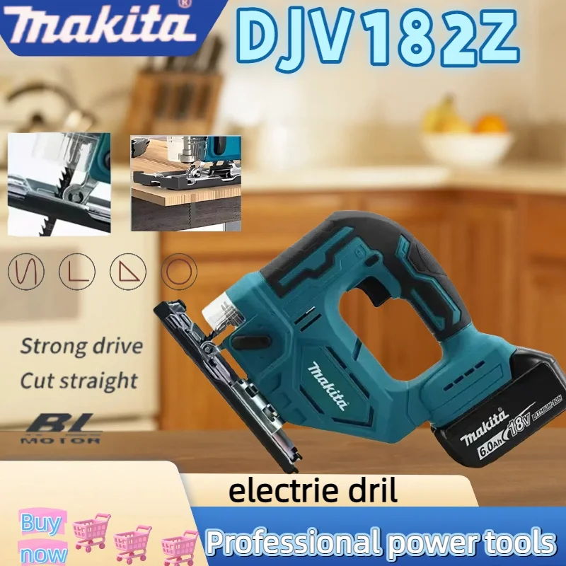 마키타 18V DJV182Z 브러시리스 340W 직소 전동 톱 무선 배럴 핸들 직소 배터리 미포함 DJV182