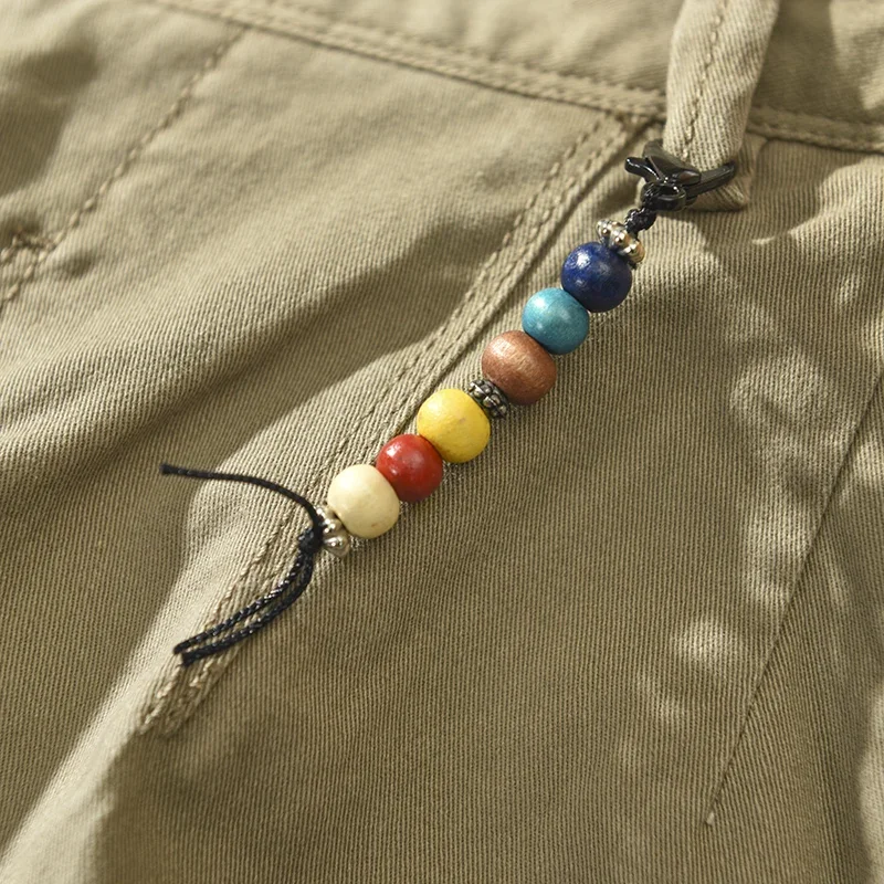 HIQOR 2024 Frühling Herbst Männer Reine Baumwolle Männer Cargo Hosen Koreanischen Stil Männlichen Casual Lose Gürtel Mittlere Taille Mann Hosen Plus größe 38