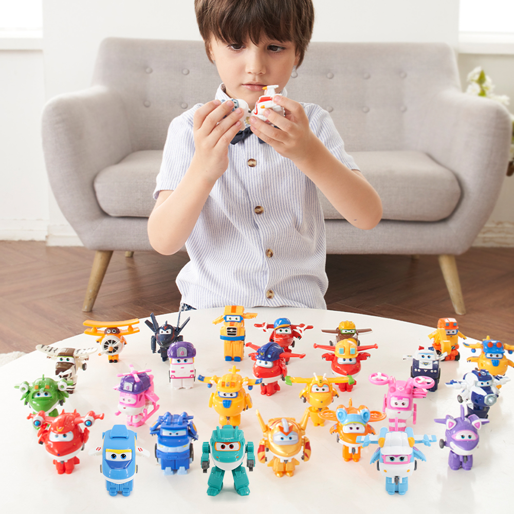36 tipos Super Wings 2 "escala Mini transformador Anime deformación avión Robot figuras de acción juguetes de transformación para niños regalos