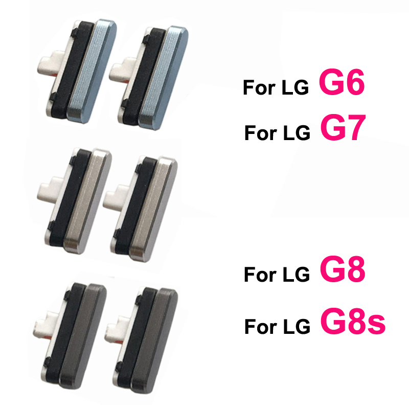 Botón de volumen de energía externo para teléfono LG G6 G7 ThinQ G8 G8S, piezas de reparación de teclas laterales, 2 uds.