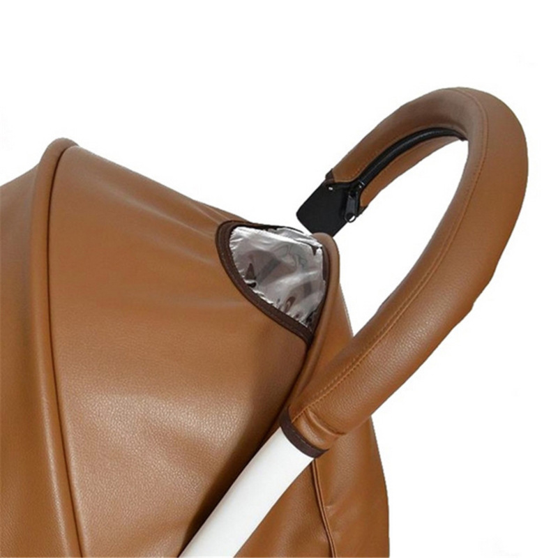 1pcs/2pcs Pram Armrest Handle Covers PU Leather Zipper Universal Protective Case Baby Stroller Accessories Armrests Cover