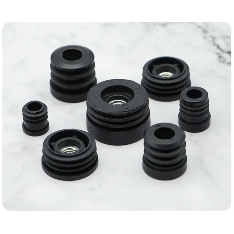16mm~50mm Round Nut Hole Plug Pipe Plug Black Plastic Furniture Leveling Feet Blanking End Cap Furniture M6 M8 M10