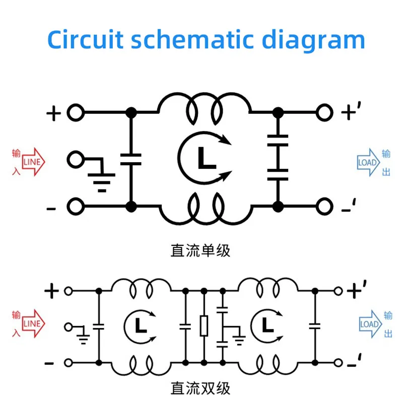 Single and two-stage DC EMI filter CW4EL2D-30A-S CW4ED-40/50/60A-S 110VDC power supply filter power purifier Anti-interference