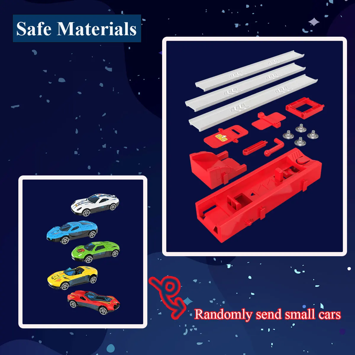 Veículo de brinquedo de pista de corrida competitiva com carro de liga crianças brincam jogo para crianças presente educacional