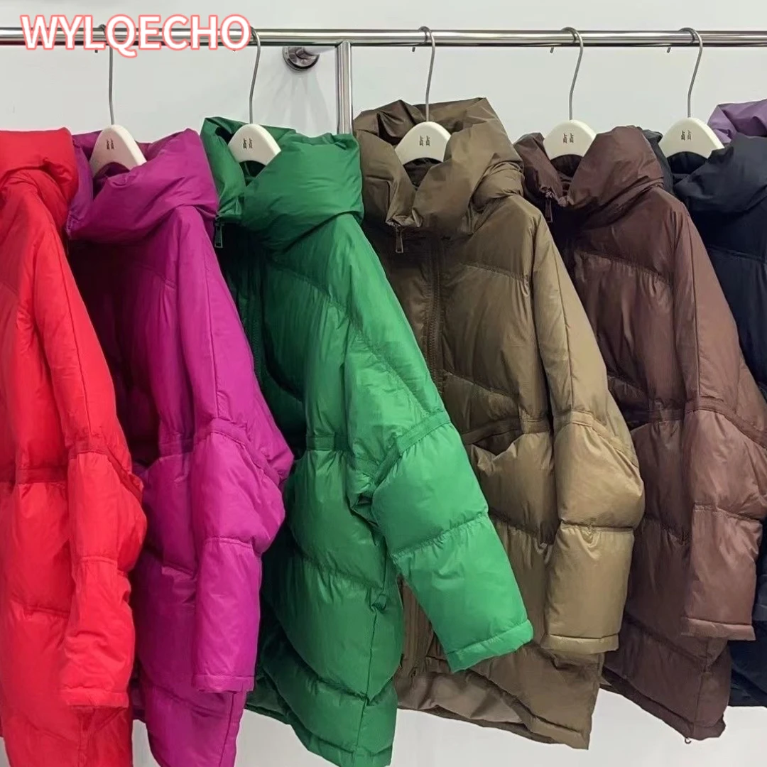 2023แจ็คเก็ตขนเป็ด90% สีขาวสำหรับผู้หญิง, เสื้อคลุมขนเป็ดขนเป็ดมาใหม่สำหรับฤดูหนาว