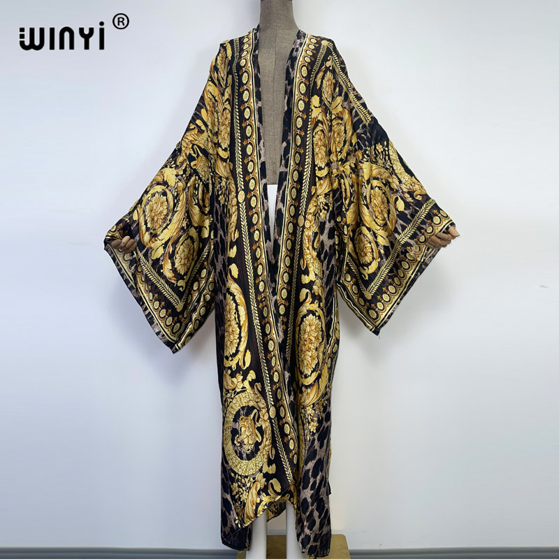 WINYI 2024 vestido longo ผู้หญิงเสื้อสเวตเตอร์ถัก robe ค็อกเทล sexcy Boho Maxi แอฟริกันวันหยุด Batwing Sleeve ผ้าไหม Robe
