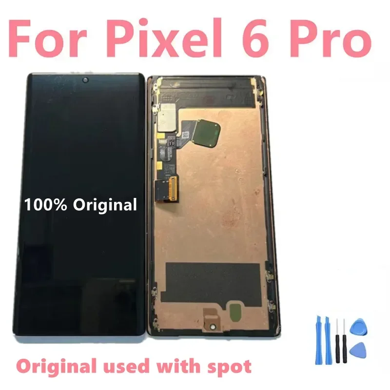 Amoled-tela original do lcd para o pixel 6 do google pro, conjunto do digitalizador do toque com ponto