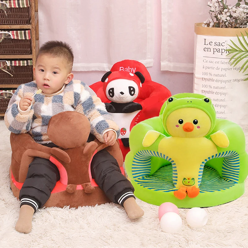 Baby Sitzen Stuhl Hohe Qualität Abdeckung Niedlichen Tier Geformt Plüsch Sofa Fall Kleinkinder Lernen Unterstützung Sitzkissen
