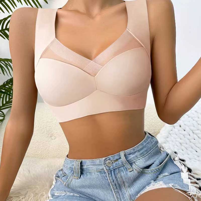 Women's sports underwear Invisible bra seamless breathable comfortable elastic shockproof underwear without steel rings