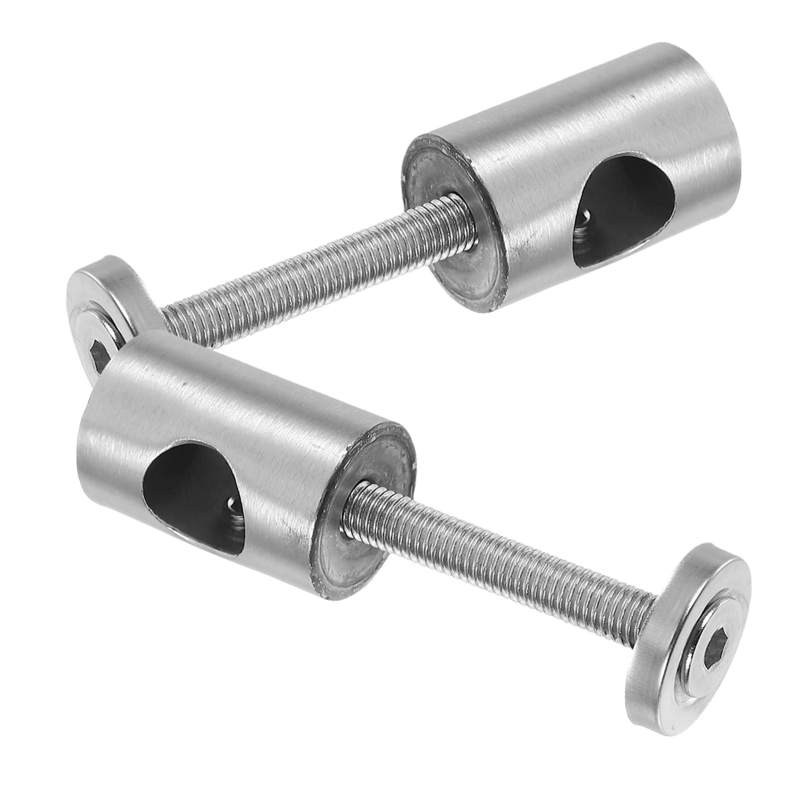 Conectores de soporte de pasamanos, accesorios de junta de barra redonda de acero inoxidable para sistemas de barandilla interior y exterior, cubierta de escalera, 2 uds.