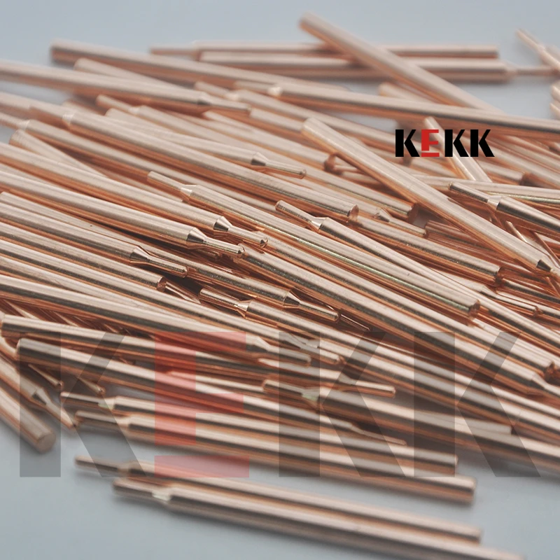 10 pièces 18650 pointes de points à main soudeuse petite batterie au Lithium stylo de soudage par points violet cuivre aiguille de soudage par points tête d'électrode