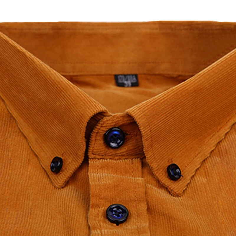 Maat S-7XL Heren Corduroy Overhemd Lange Mouw Katoen Casual Regular Fit Zacht Comfortabel Formele Overhemden Blouse Herenkleding